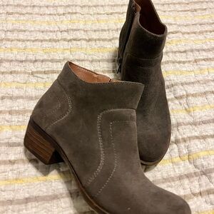 Lucky Brand Gray Ankle Boots